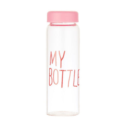 Plastic My bottle 500ml for Water Bottles With Protective Bag Transparent or Matte Sport Korean style Heat resistant Leakproof - Bike Gadgets