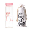 Plastic My bottle 500ml for Water Bottles With Protective Bag Transparent or Matte Sport Korean style Heat resistant Leakproof