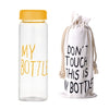 Plastic My bottle 500ml for Water Bottles With Protective Bag Transparent or Matte Sport Korean style Heat resistant Leakproof