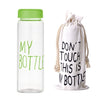 Plastic My bottle 500ml for Water Bottles With Protective Bag Transparent or Matte Sport Korean style Heat resistant Leakproof