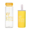 Plastic My bottle 500ml for Water Bottles With Protective Bag Transparent or Matte Sport Korean style Heat resistant Leakproof