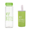 Plastic My bottle 500ml for Water Bottles With Protective Bag Transparent or Matte Sport Korean style Heat resistant Leakproof