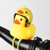 1pc Cartoon Yellow Silica Little Duck Helmet Head Bicycle Light Shining Mountain Bike Handlebar Duck Head Light Bell Accessories