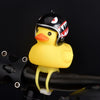 1pc Cartoon Yellow Silica Little Duck Helmet Head Bicycle Light Shining Mountain Bike Handlebar Duck Head Light Bell Accessories