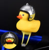 1pc Cartoon Yellow Silica Little Duck Helmet Head Bicycle Light Shining Mountain Bike Handlebar Duck Head Light Bell Accessories